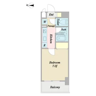 サンベルク毛利【4階】の間取り