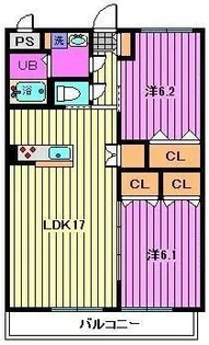 ブレイン坂下II【1階】の間取り