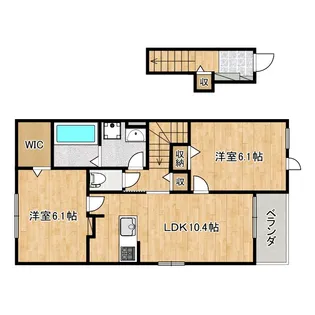 アムール日根野【2階】の間取り