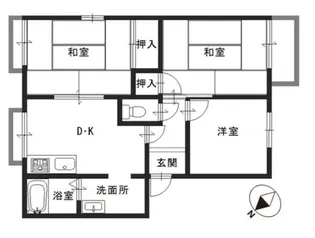 ハイツ双寿【1階】の間取り