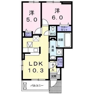 トレゾール【1階】の間取り