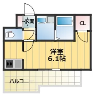 プレサンス東三国エンブレイス【3階】の間取り