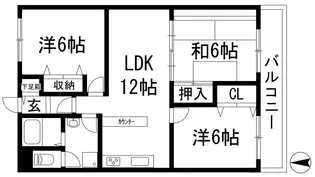 カワモヒル【2階】の間取り