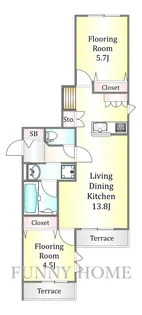 トライアド大崎【1階】の間取り