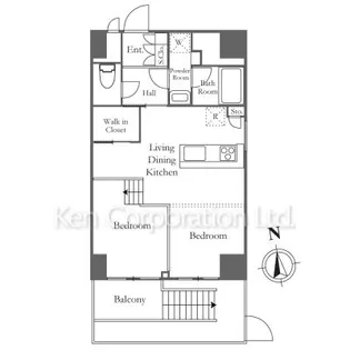 ルモン広尾【1階】の間取り