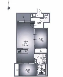 REGALEST岩塚【1階】の間取り