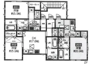 ふじみアプリコット・ガーデンII【2階】の間取り