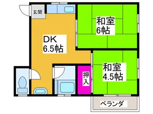 マンション松本【2階】の間取り