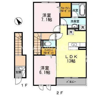 belle famille【2階】の間取り