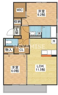 ソシアビューテラス A棟【3階】の間取り