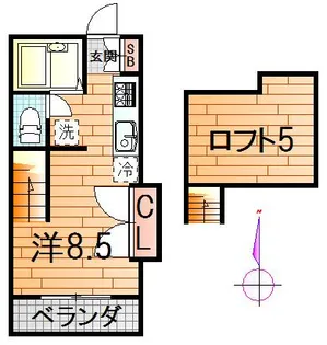 レモンハウス桧町【2階】の間取り