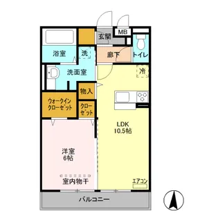 CREA LAKE【3階】の間取り