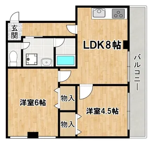 ゴールドクレスト塚本【3階】の間取り
