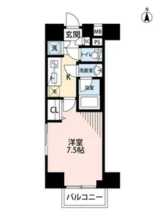 メイクスデザイン町屋【7階】の間取り