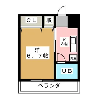 ベルエール調布【3階】の間取り