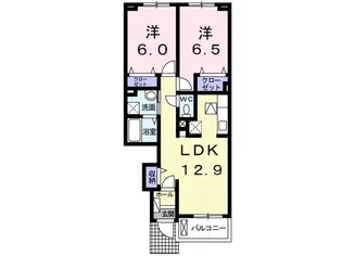 カレントヴィラII【1階】の間取り
