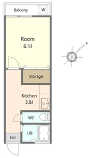 EFFECT桜坂レジデンスB【2階】の間取り