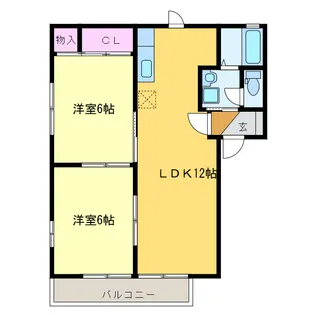 ハッピーコート【2階】の間取り