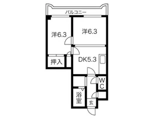 ティアラ手稲本町【1階】の間取り
