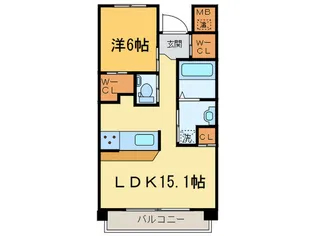 CENTRAL SQUARE west court【2階】の間取り