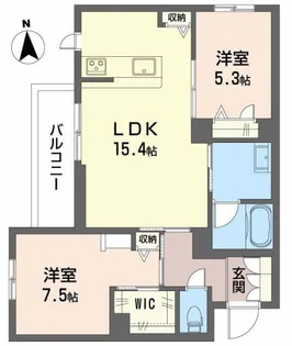 メゾンブランカあびこ南【2階】の間取り