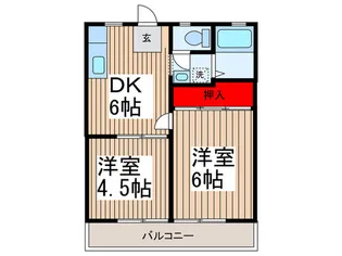 岸野ハイツ【2階】の間取り