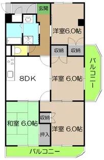 モイドープ和田【4階】の間取り
