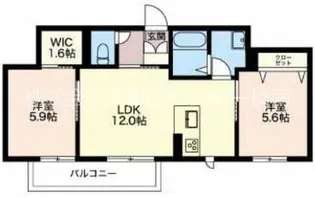 フローラ神戸【2階】の間取り