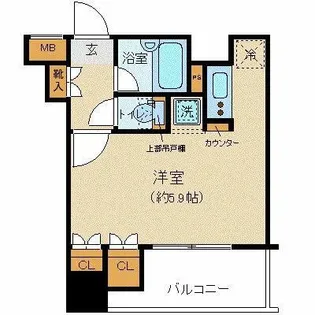 プレール・ドゥーク八丁堀【6階】の間取り