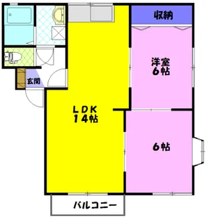 リバティハイム B【2階】の間取り