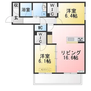 バルビゾン戸崎【3階】の間取り