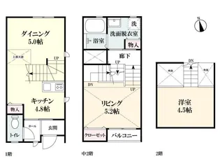 プレミアム宿町【1階】の間取り