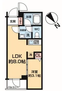 ハーモニーレジデンス中野若宮【3階】の間取り
