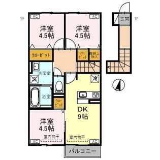 エルミタージュ【2階】の間取り