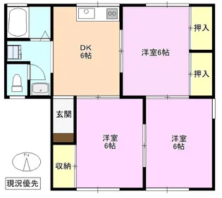 セジュール岡田ハイランズ A棟【1階】の間取り