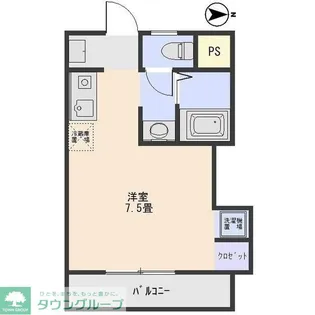 パークサイドホソイ【1階】の間取り