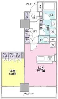 LASANTE五反田【6階】の間取り