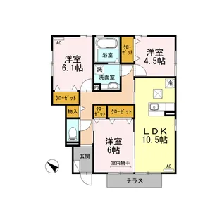 セントセシリア【1階】の間取り