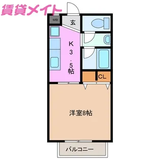 ドエル晃【2階】の間取り