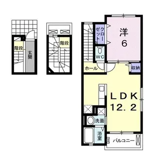 チェリーコート104 A【3階】の間取り