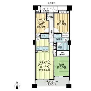 コスモ錦糸町リベディア【5階】の間取り