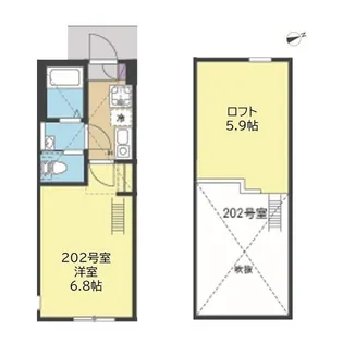 鶴ヶ峰シエル【2階】の間取り