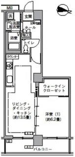 トリニティー芝浦【13階】の間取り