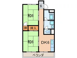 第1ハイツ武庫庄【3階】の間取り