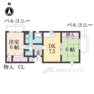 エスポワール武庫之荘北V【2階】の間取り