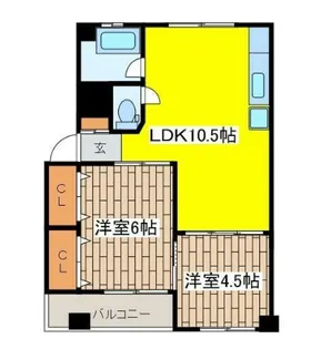 宮町マンション【5階】の間取り