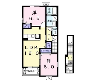 メゾンアンジュ琴塚 B【2階】の間取り