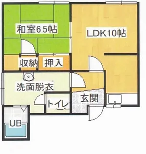 青森県青森市油川字大浜68-221 コーポ大浜【2階】の間取り