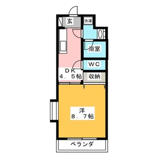 コスモハイツKATOH【1階】の間取り