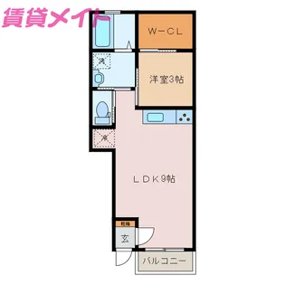 ブランシュ富田【1階】の間取り